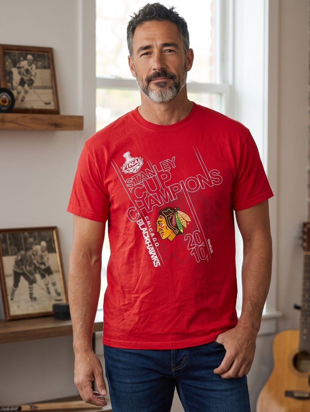 Chicago Blackhawks 2010 Stanley Cup Champions Red Tee